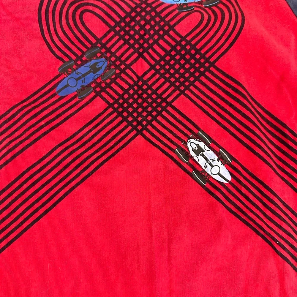 Hanna Anderson racecar shirt 3/4 sleeve